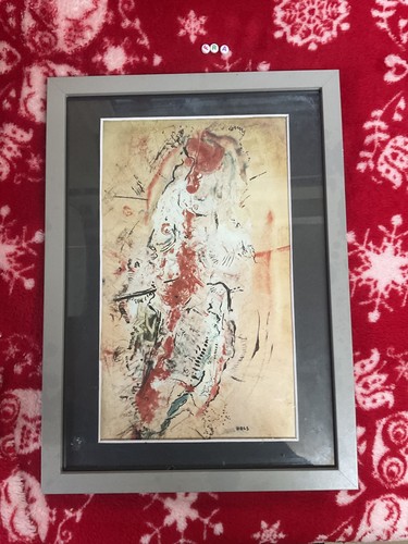Vintage art print framed - ,